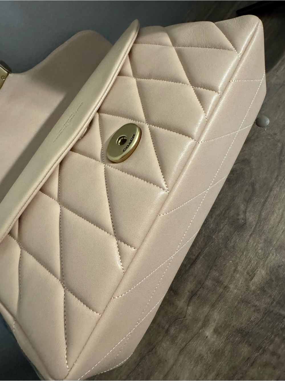 COACH Quilted Tabby 26 Shoulder Bag - Cream - Picture 11 of 16